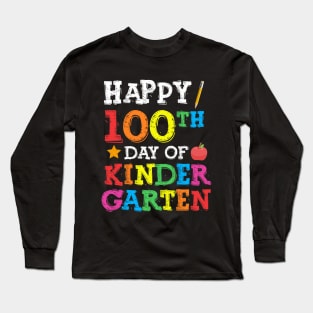 Happy 100 th day of kindergarten Long Sleeve T-Shirt